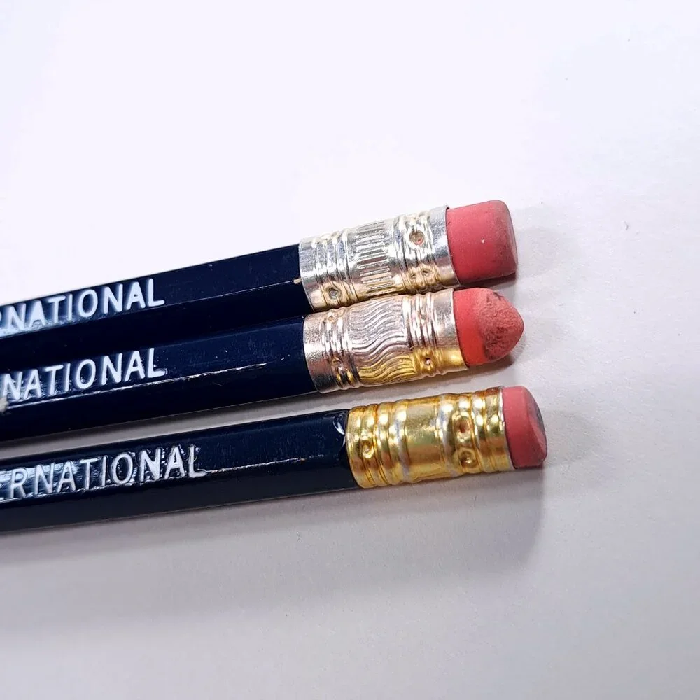 Flightsafety International pencil set 3 Flight safety‎ airplane plane navy blue